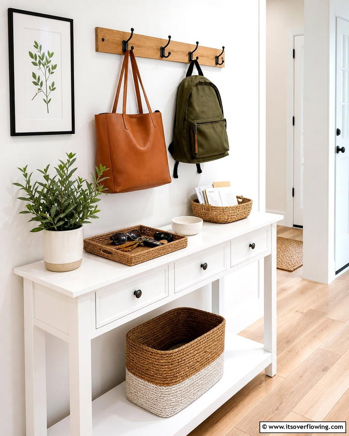 Functional Drop Zone Essentials - 25 Entryway Table Decor Ideas to Welcome Guests in Style