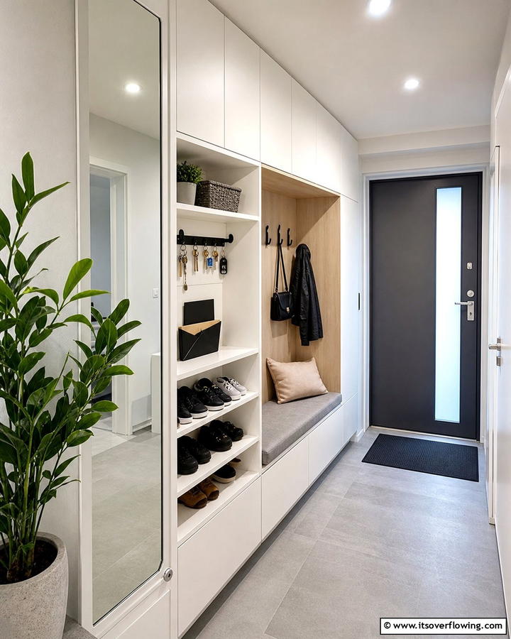 Functional Entryway Solutions - 21 Minimalist Apartment Ideas to Maximize Small Spaces