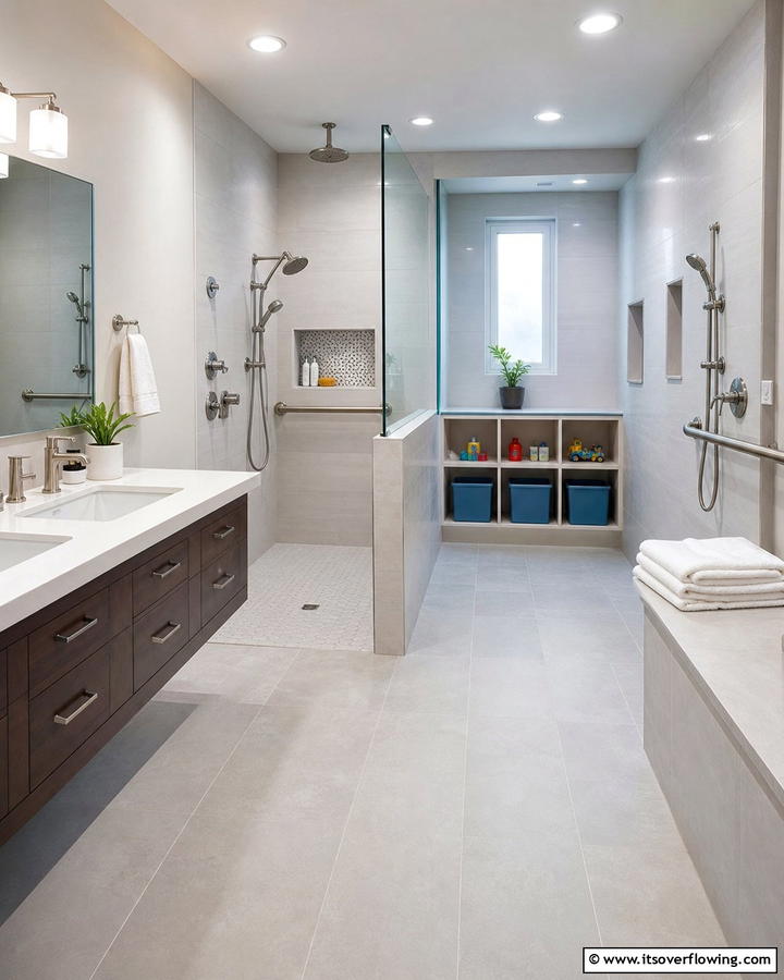 Functional Family Wet Room - 30 Modern Wet Room Ideas for Sleek Bathroom Functionality