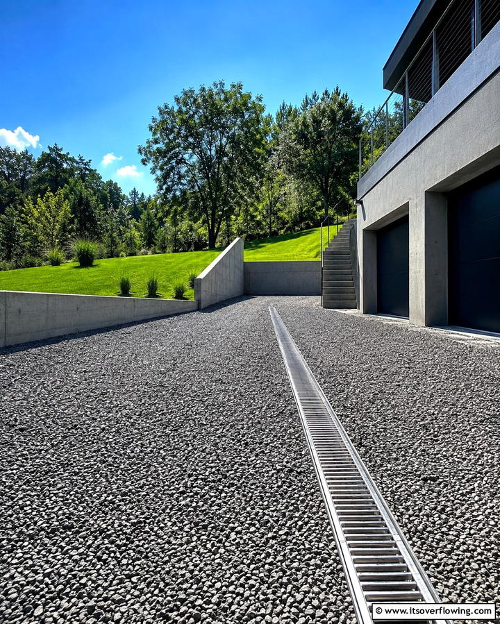 Functional Gravel Driveway with Drainage - 30 Gravel Driveway Ideas- Durable & Stylish Options