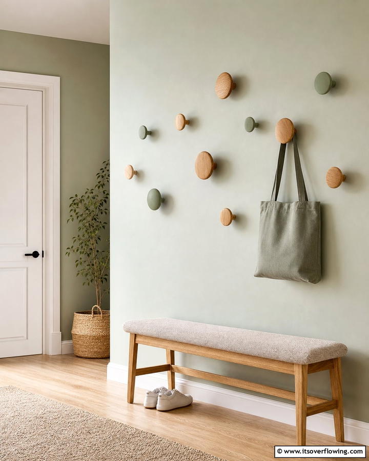 Functional Hooks and Pegs - 25 Narrow Hallway Ideas to Maximize Space and Style
