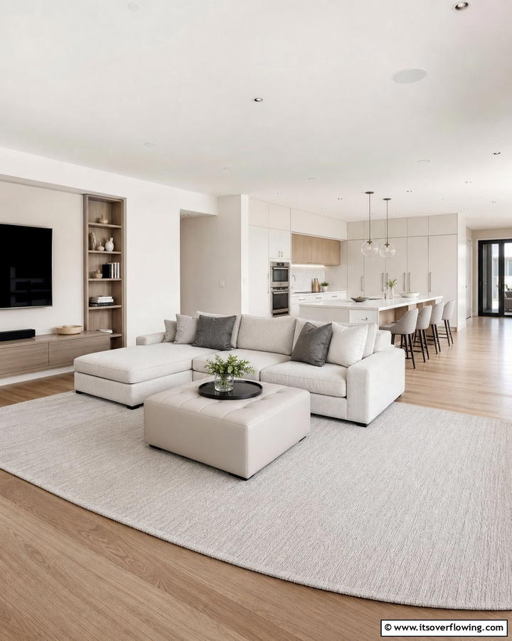 Functional Minimalism - 21 Neutral Living Room Ideas for Calm & Versatile Decor