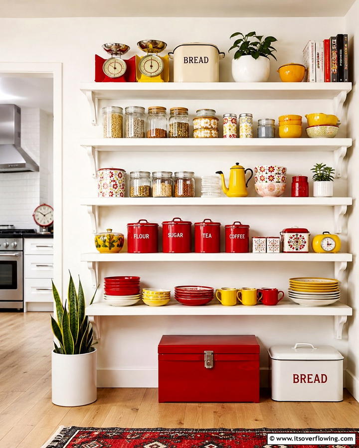 Functional Open Shelving - 30 Vintage 1930s-1940s Kitchen Design Ideas & Inspiration