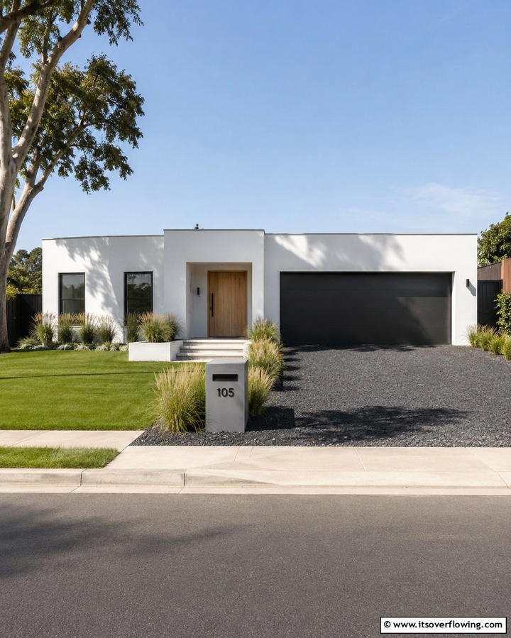 Functional Outdoor Furniture - 30 Minimalist House Exterior Ideas- Clean & Modern Designs