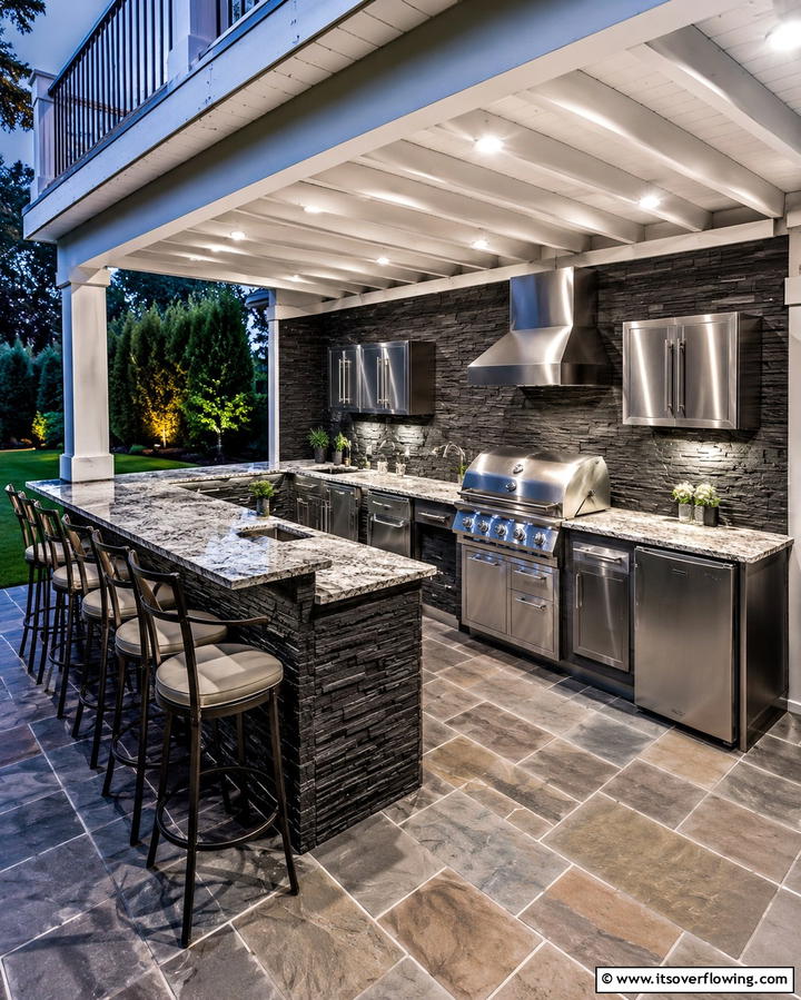 Functional Outdoor Kitchen - 25 Under Deck Landscaping Ideas for Hidden Spaces