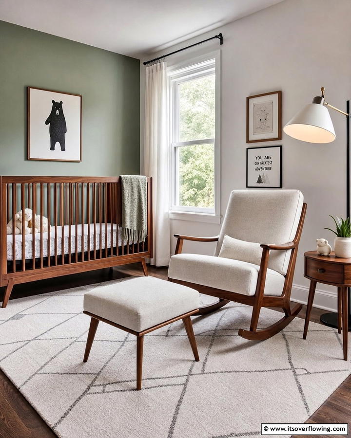 Functional Rocking Chair - 20 Mid-century Modern Nursery Ideas for Stylish Kids