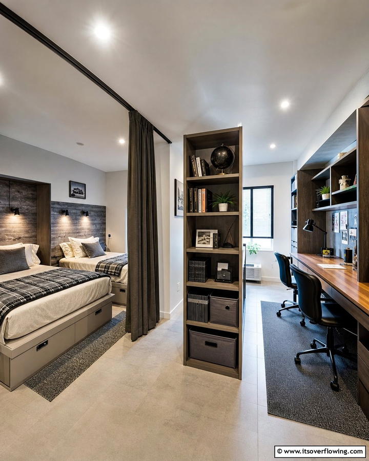 Functional Room Dividers - 25 Boys Dorm Room Ideas for Stylish Spaces