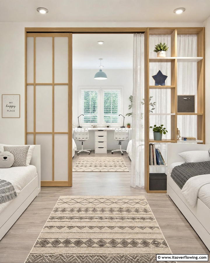 Functional Room Dividers - 21 Shared Small Room Ideas for Siblings’ Harmonious Space