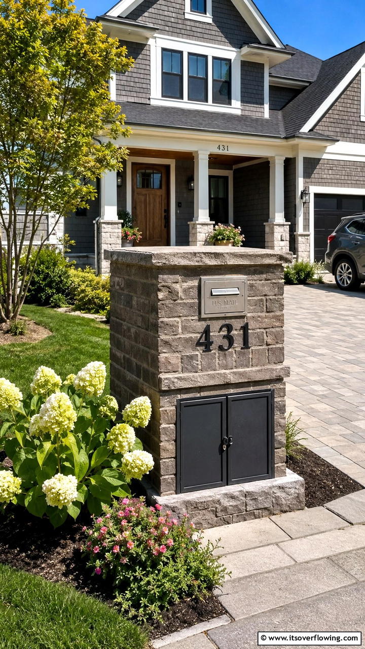 Functional Storage Brick Mailbox - 30 Brick Mailbox Ideas for a Charming Curb Appeal Upgrade