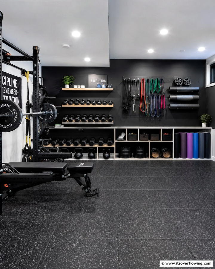Functional Storage Solutions - 25 Basement Gym Ideas for Your Home Workout Space