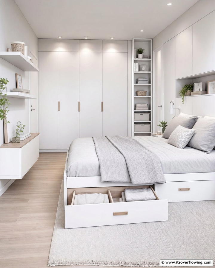 Functional Storage Solutions - 21 Scandinavian Bedroom Designs for Minimalist Comfort