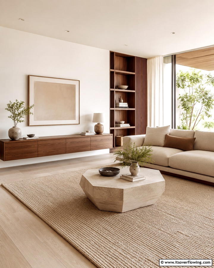 Functional Storage SolutionsOne - 25 Japandi Living Room Ideas for Minimalist Elegance