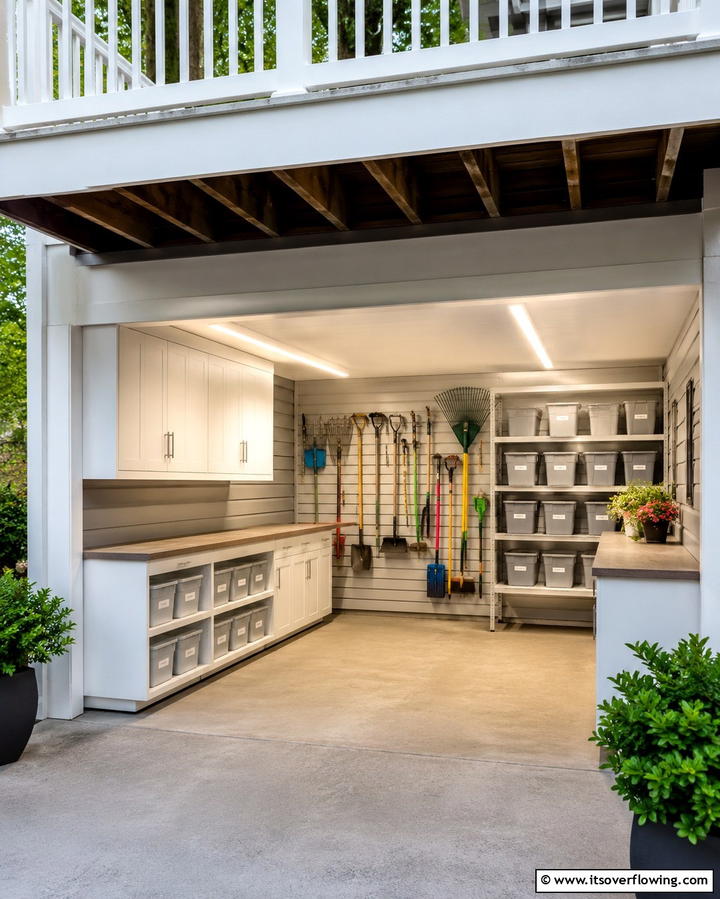 Functional Storage Space - 25 Under Deck Landscaping Ideas for Hidden Spaces