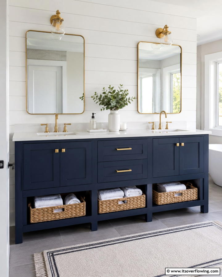 Functional Vanity with Storage - 25 Teen Bathroom Ideas for a Stylish and Functional Space