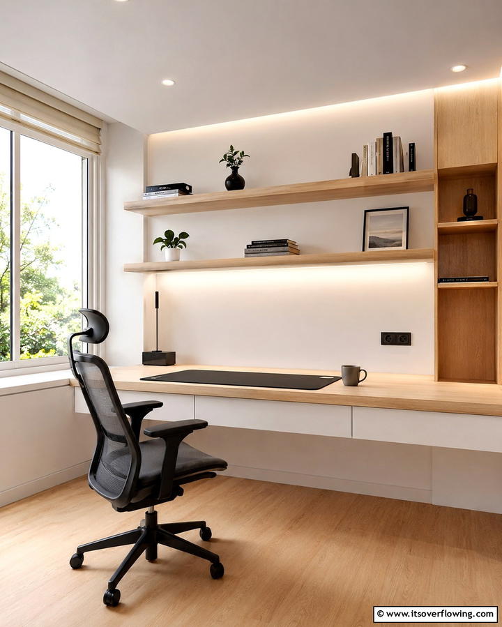 Functional Work Space - 30 Minimalist Clean Girl Room Ideas for a Clutter-Free Space