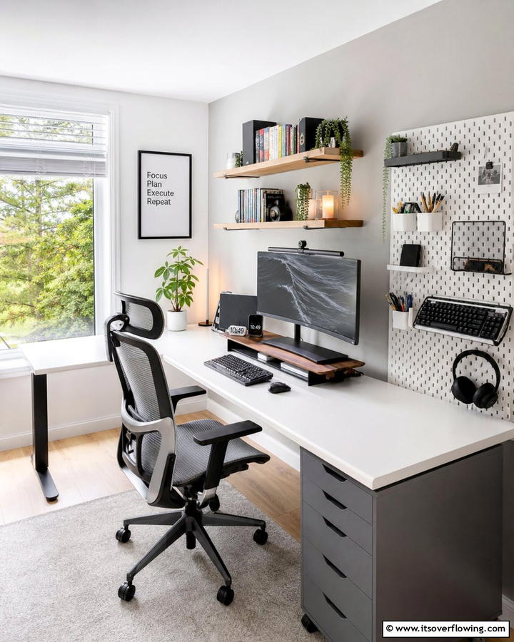 Functional Workstation Corner - 21 Corner Decoration Ideas to Utilize Empty Spaces