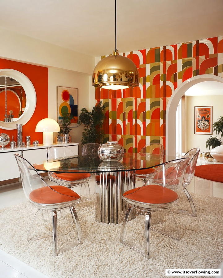 Funky Acrylic Furniture - 25 70s Dining Room Design Ideas for Retro Charm