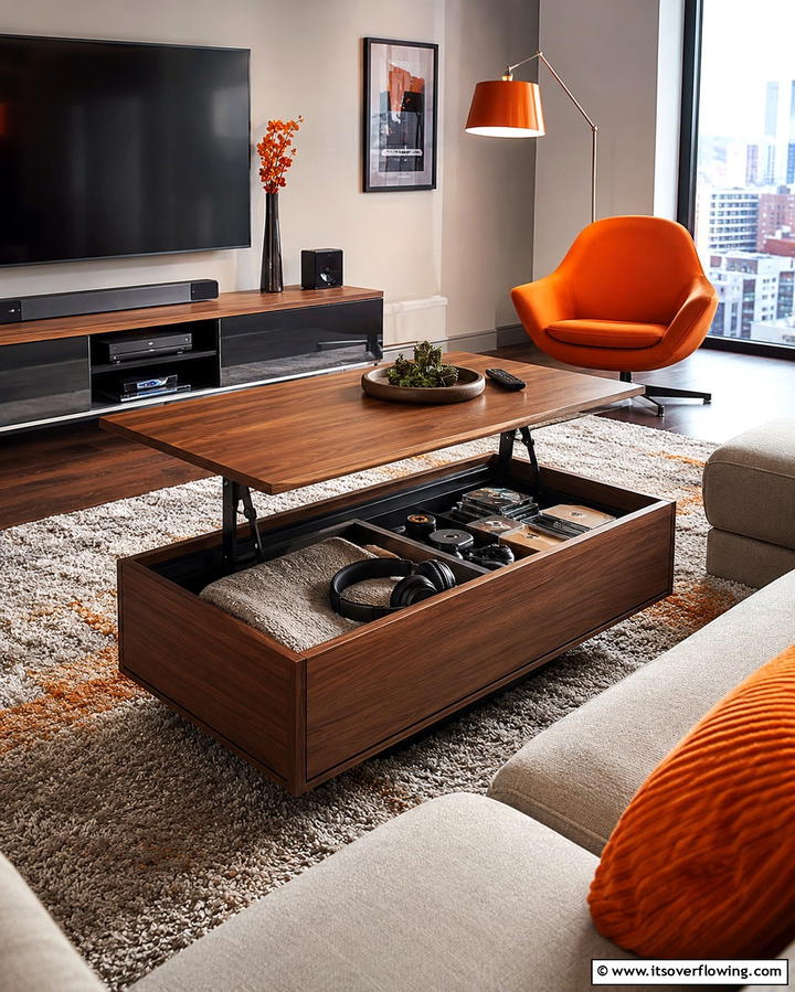 Furniture with Lift Up Tops - 25 Small Apartment Storage Ideas to Maximize Space