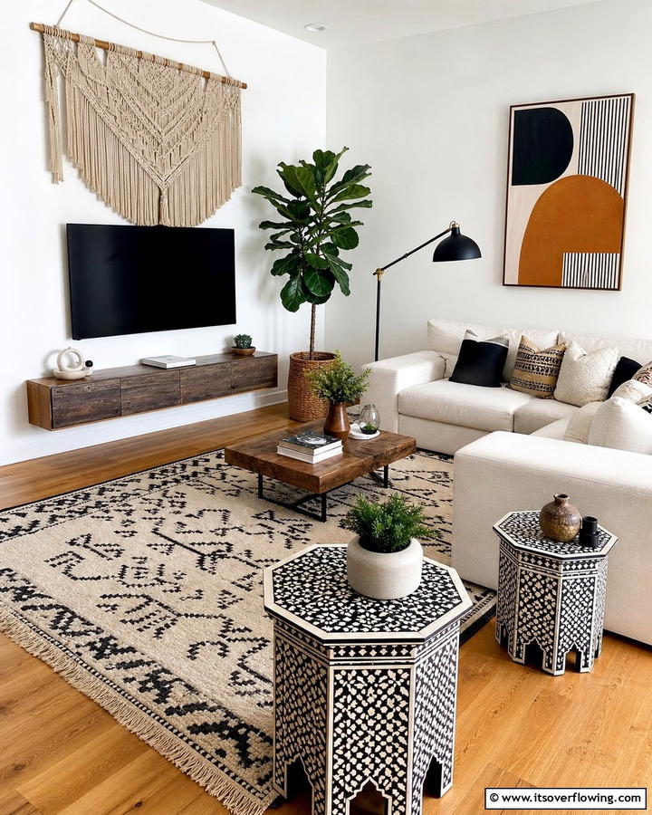 Fusion of Boho and Modern - 30 Boho Chic Living Room Ideas for a Cozy and Eclectic Vibe