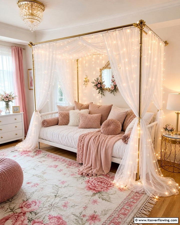 Futon with a Canopy Frame - 20 Futon Bedroom Ideas for a Versatile and Stylish Space