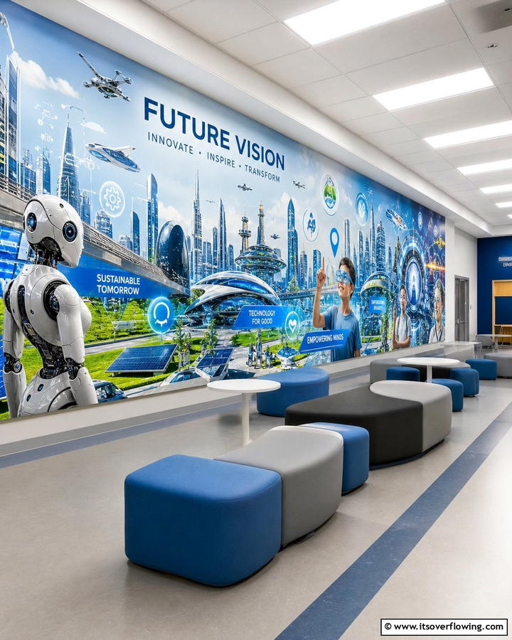 Future Vision Mural - 21 Creative School Mural Ideas to Inspire Students