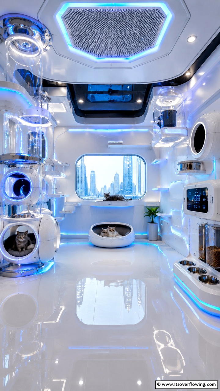 Futuristic Cat Space - 30 Cat Room Ideas- Create a Purr-fect Space for Your Feline