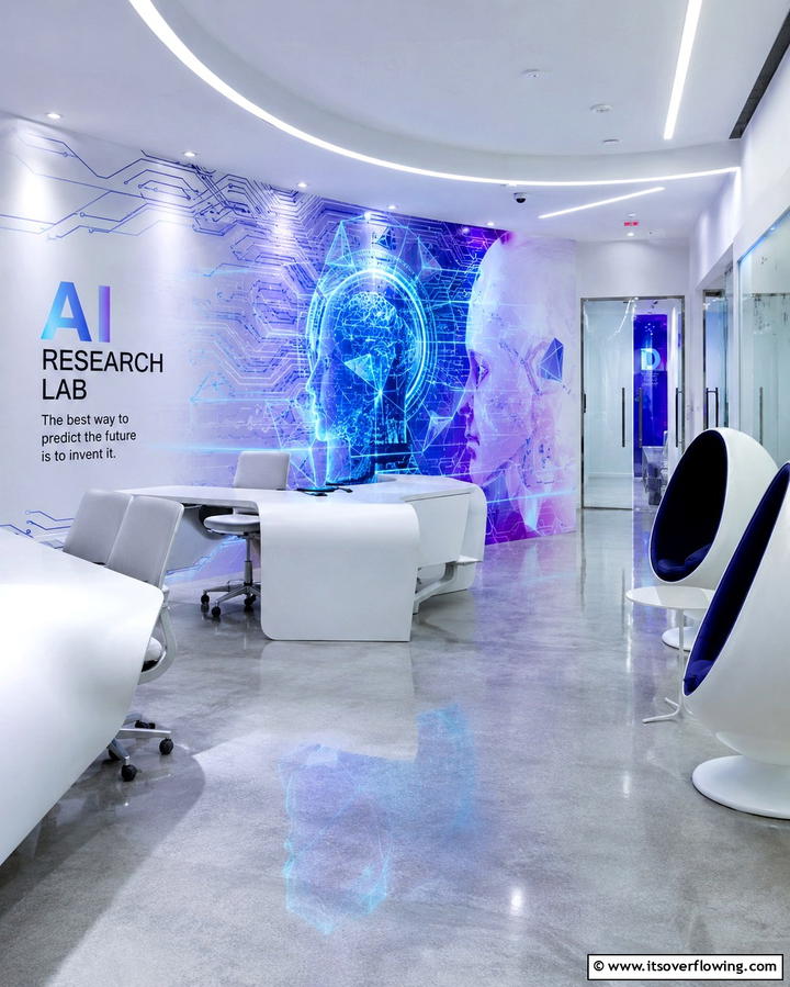 Futuristic Digital Designs - 25 Office Wall Murals to Inspire Creativity and Productivity
