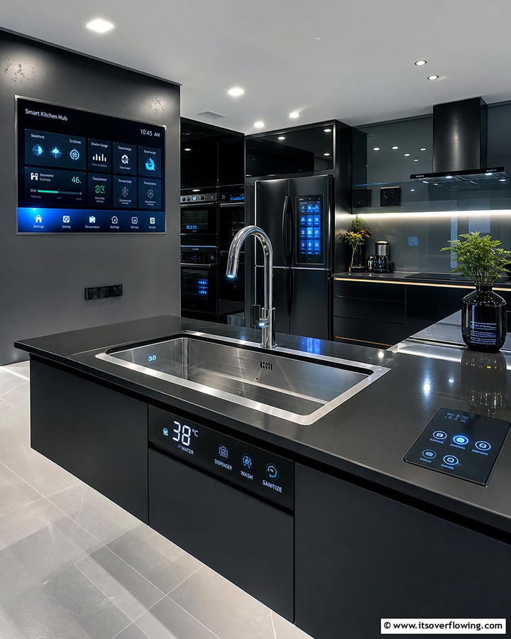 Futuristic Smart Sink Technology - 30 Kitchen Sink Ideas Combining Function and Style
