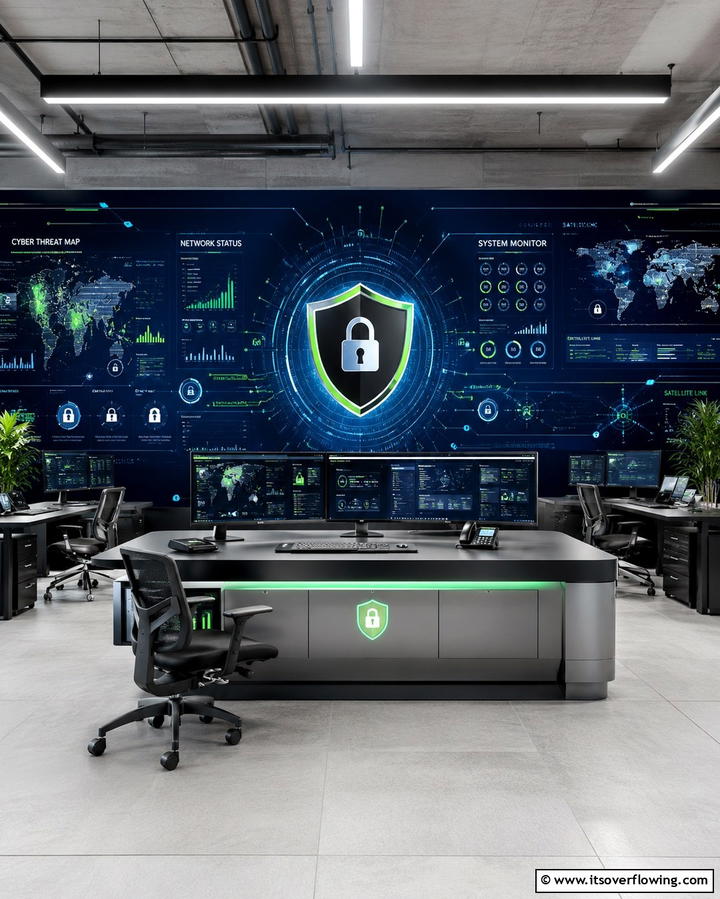 Futuristic Technology Mural - 25 Office Wall Murals to Inspire Creativity and Productivity