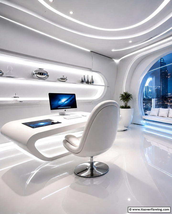 Futuristic Workspace - 30 Home Office Ideas Designed Specifically for Him