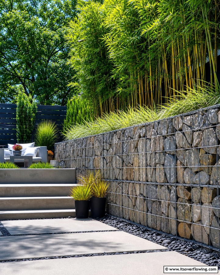 Gabion Rock Retaining Wall - 20 Natural Rock Retaining Wall Ideas for a Stunning Yard