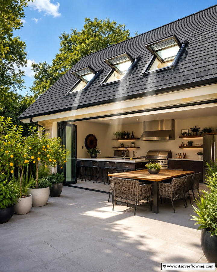 Gable Roof with SkylightsOne - 25 Gable Patio Roof Design Ideas for a Stylish Outdoor Space