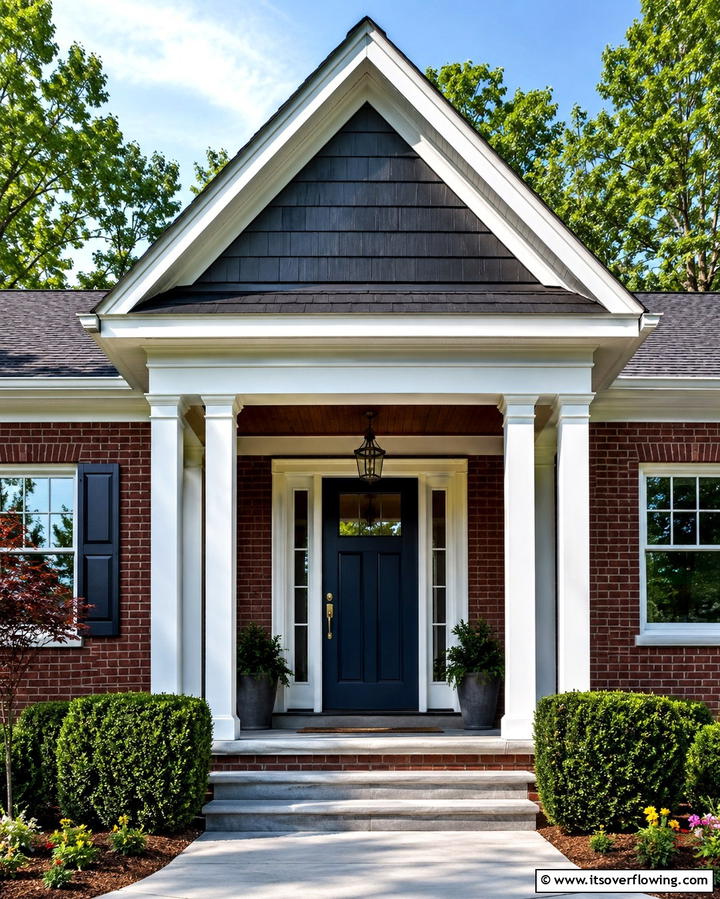Gabled Porch Roof for a Classic Aesthetic - 25 Front Porch Roof Ideas- Enhance Your Home’s Curb Appeal