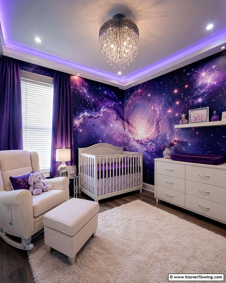 Galaxy Wall Murals - 25 Space-themed Nursery Ideas for a Galactic Dream
