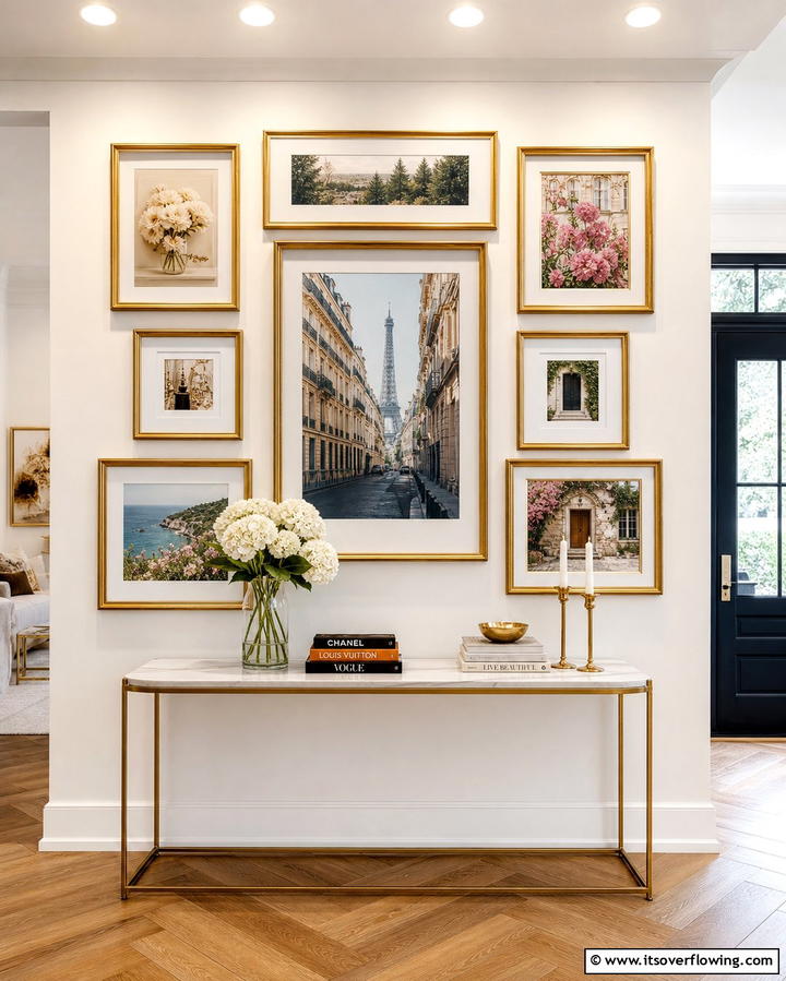 Gallery Wall Above the Table - 25 Entryway Table Decor Ideas to Welcome Guests in Style
