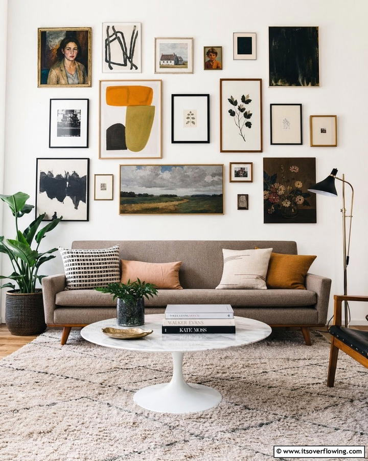 Gallery Wall Collage - 30 Wall Painting Ideas for Every Room in Your Home