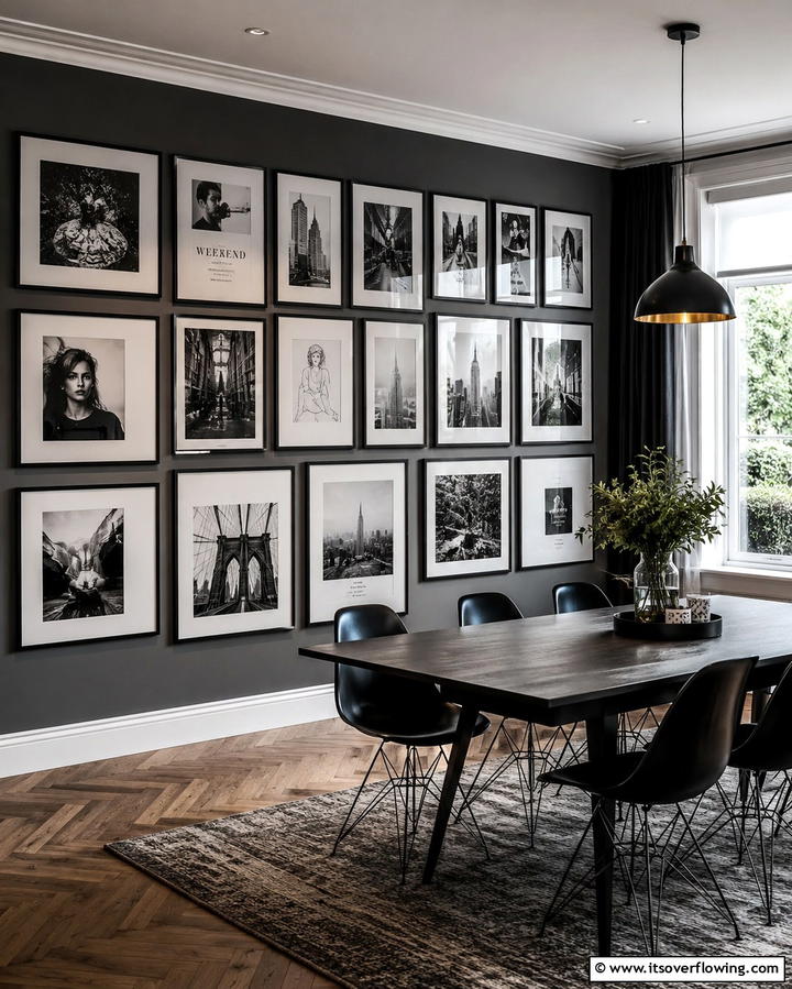 Gallery Wall Displays - 25 Parisian Dining Room Ideas for Elegant Spaces