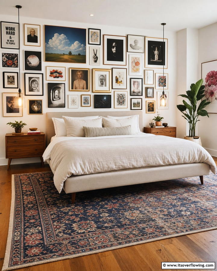 Gallery Wall Masterpiece - 21 Bedroom Wall Decor Ideas to Elevate Your Personal Sanctuary