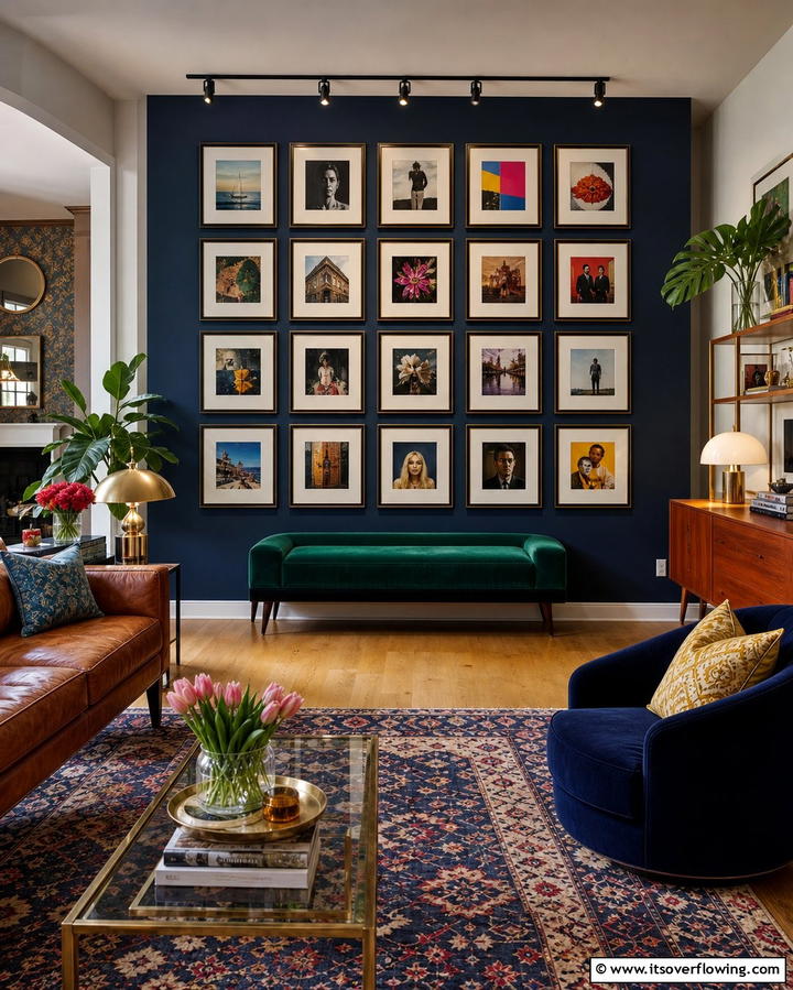 Gallery Wall Nook - 25 Inviting Living Room Nook Ideas for Cozy Spaces