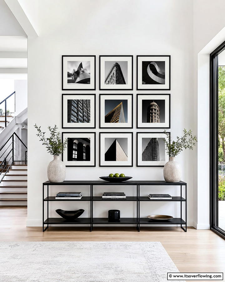 Gallery Wall Pairing - 25 Sideboard Decor Ideas to Enhance Your Living Space