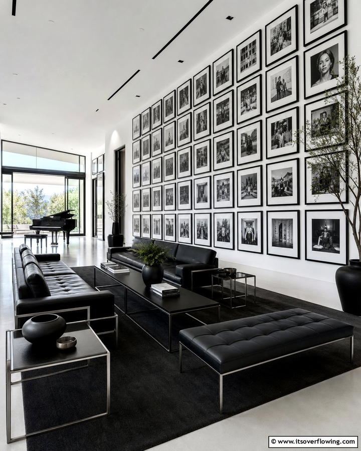 Gallery Walls for Personality - 25 Large Living Room Ideas for Spacious Comfort