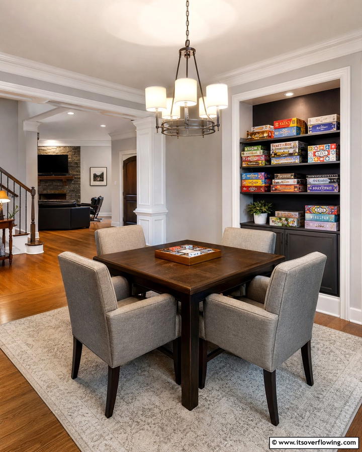 Game Night Nook - 25 Inviting Living Room Nook Ideas for Cozy Spaces