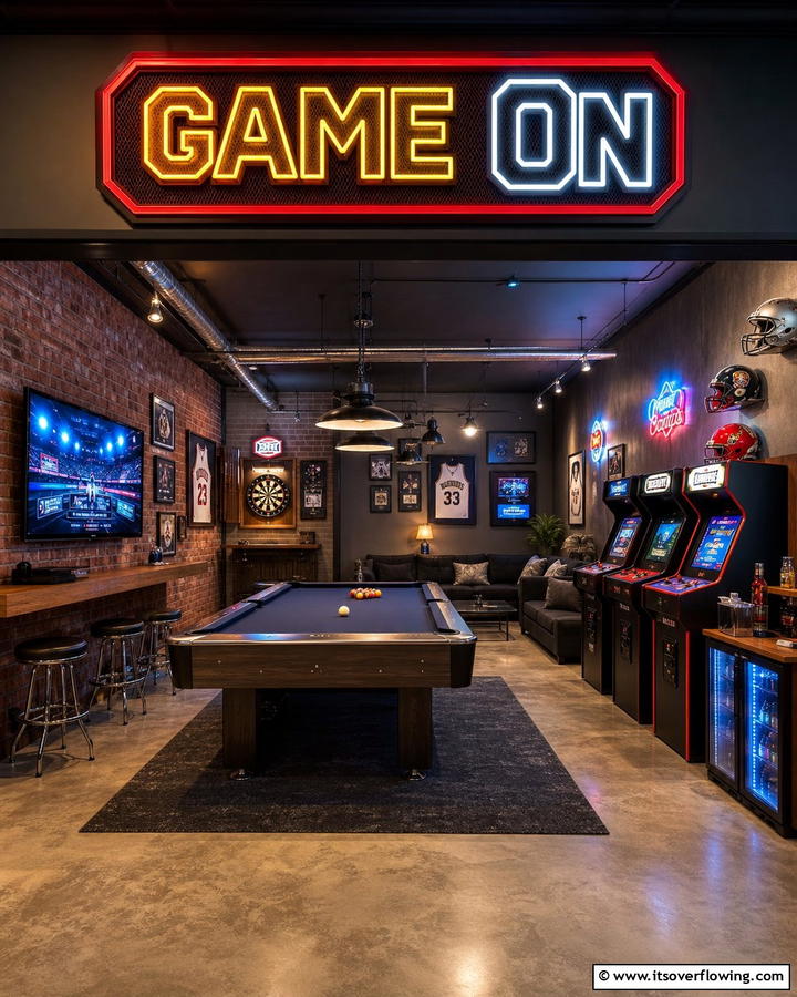 Game On Sign - 20 Man Cave Sign Ideas for a Personalized Space