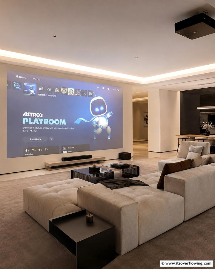 Gaming Projector Setup - 25 Small Game Room Ideas for Fun and Entertainment