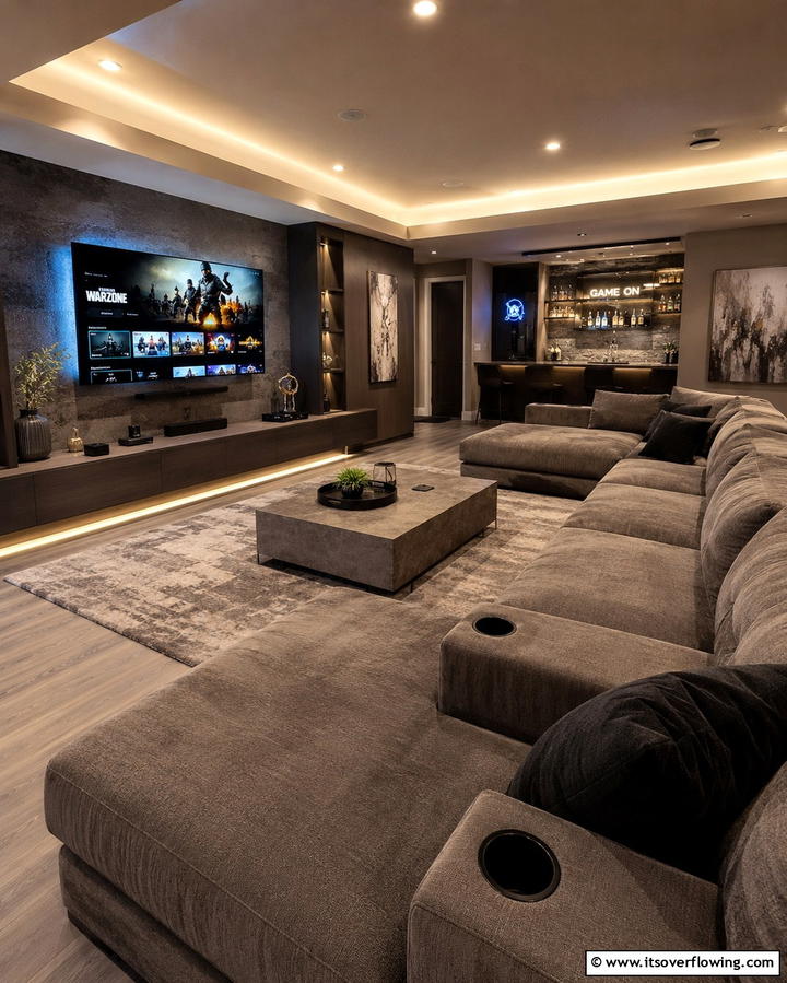 Gaming and Chill Lounge - 30 Game Room Ideas for Fun Home Entertainment Spaces