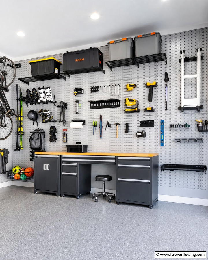 Garage Peg Systems for Multi Level Storage - 21 Garage Storage Ideas to Organize Your Cluttered Space