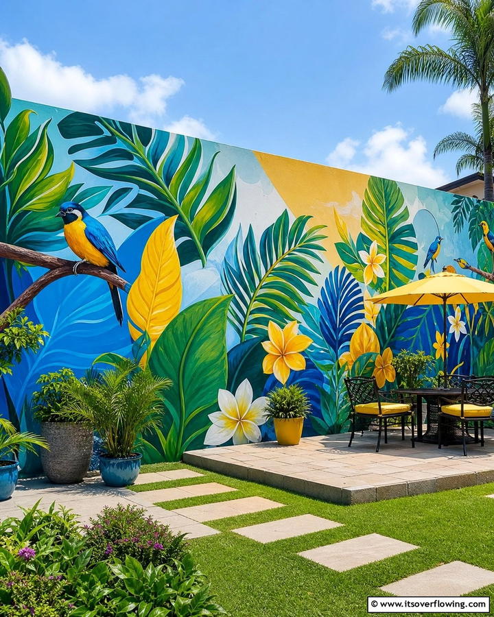 Garden Art Murals - 21 Garden Decor Ideas to Personalize Your Outdoor Sanctuary