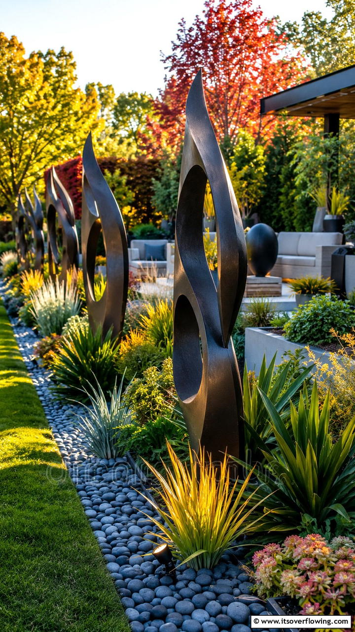 Garden Art Sculpture Divider - 30 Garden Divider Ideas for Functional Outdoor Spaces