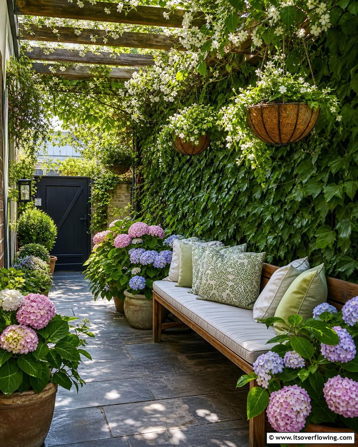 Garden Benches for Relaxation - 20 Narrow Garden Ideas to Maximize Small Outdoor Spaces