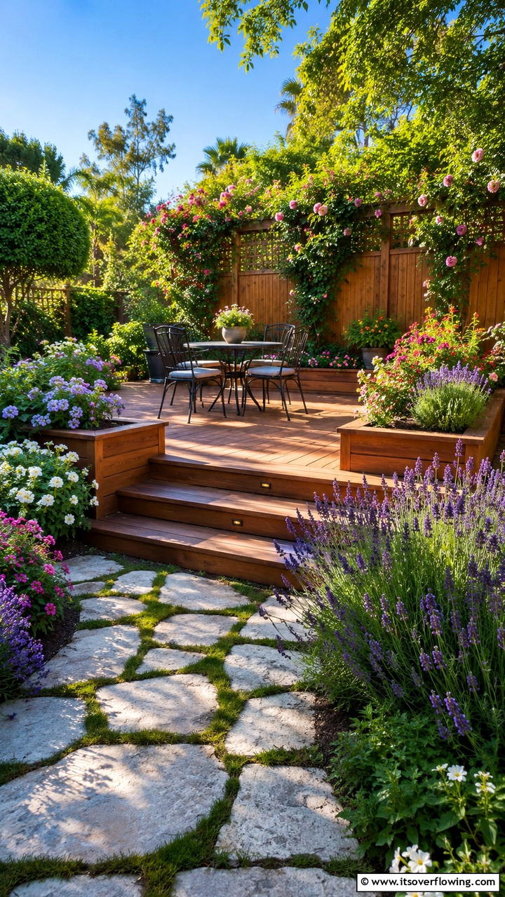 Garden Floating Deck - 30 Floating Deck Ideas for Modern Backyard Designs
